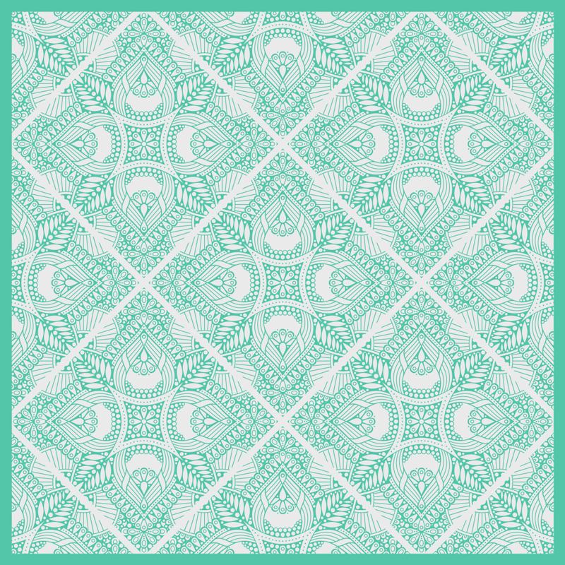 Geometric Patterned Overlay geometric vinyl rug - TenStickers