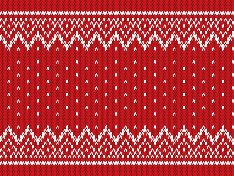 Festive Knit Pattern Christmas vinyl rug - TenStickers