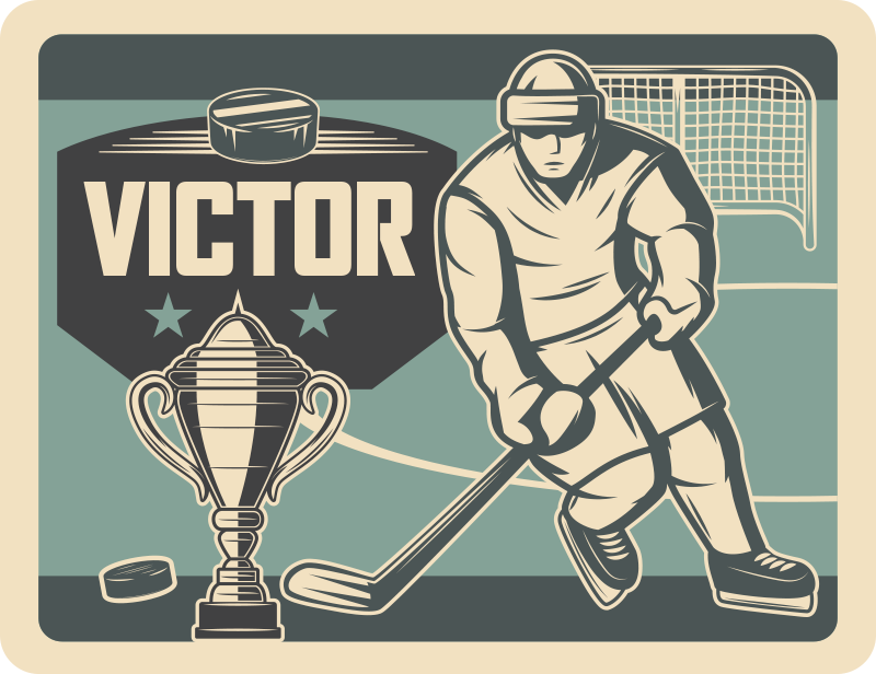 Customizable Sports Graphic custom vinyl rug - TenStickers