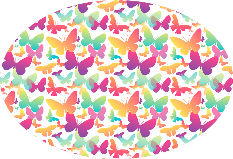 Butterfly Array animal vinyl rug - TenStickers