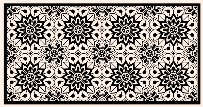 Mandala Pattern Elegance mandala vinyl rug - TenStickers