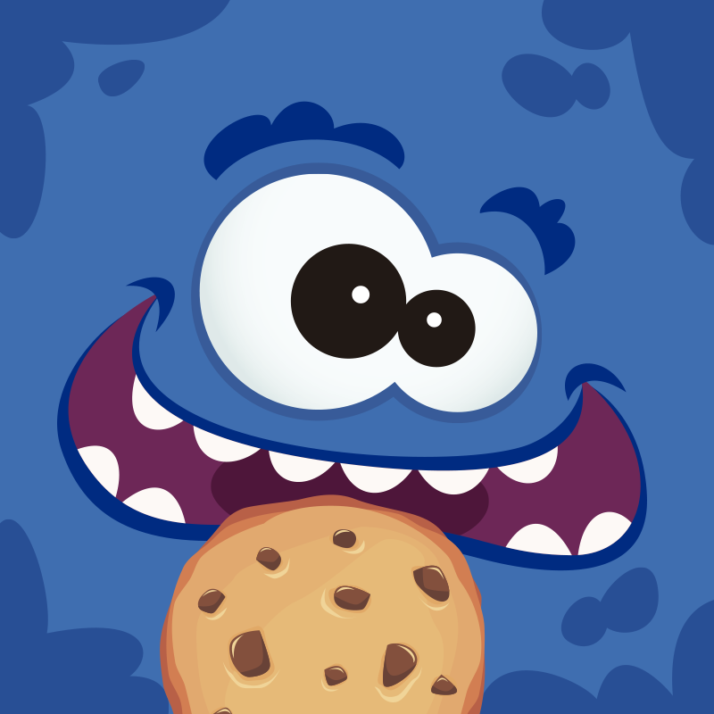 Cookie Monster Delight kids vinyl rug - TenStickers
