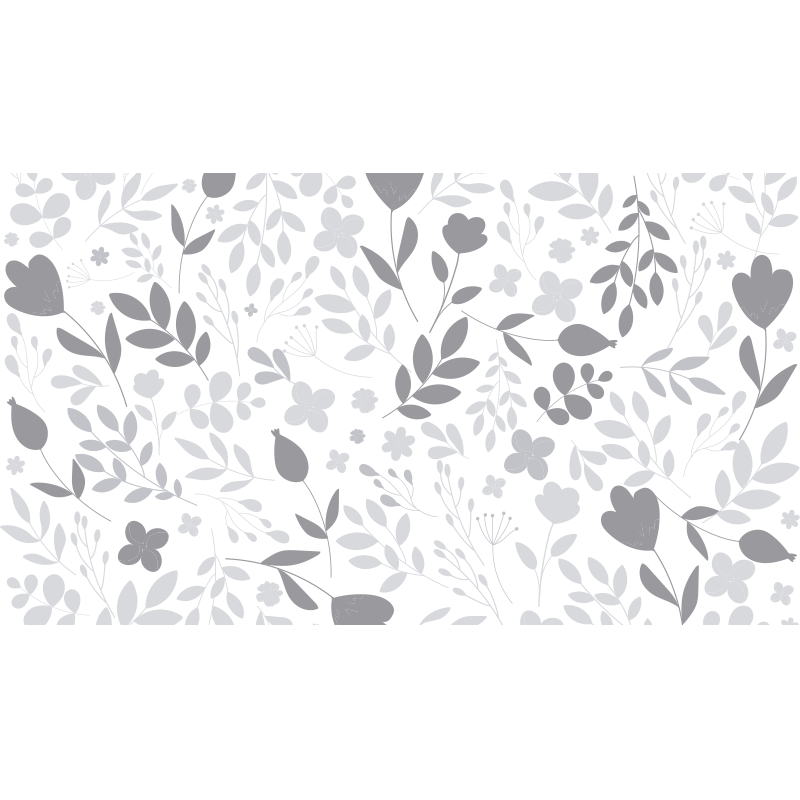 Floral Silhouette floral vinyl rug - TenStickers