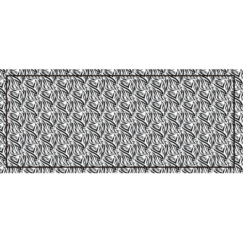 Zebra Twists animal print vinyl rug - TenStickers