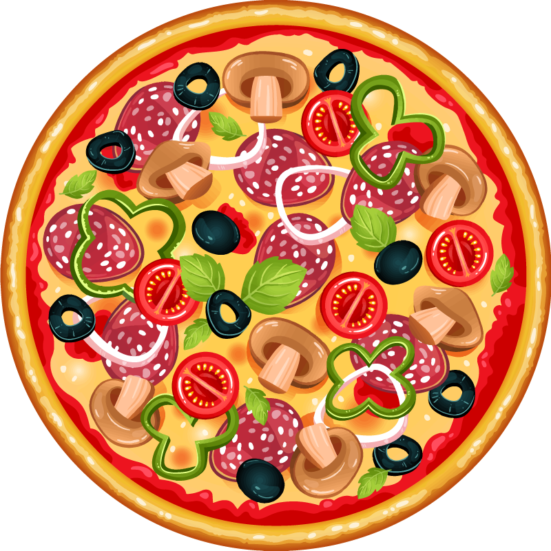 Delicious pizza slice kitchen vinyl rug - TenStickers