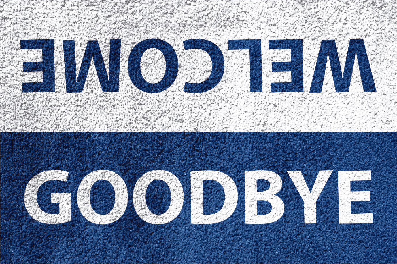 Welcome Goodbye Statement custom rug - TenStickers