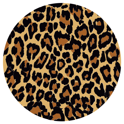 Round animal print  animal print rug - TenStickers