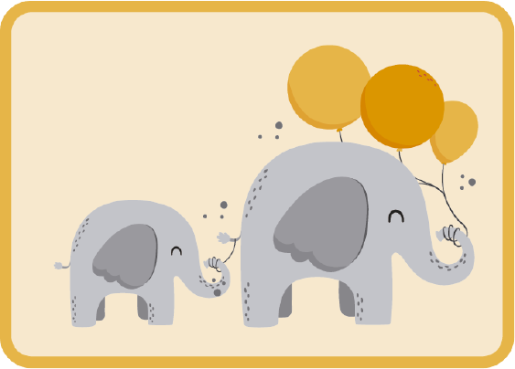 Elephant Companions nursery vinyl rug - TenStickers