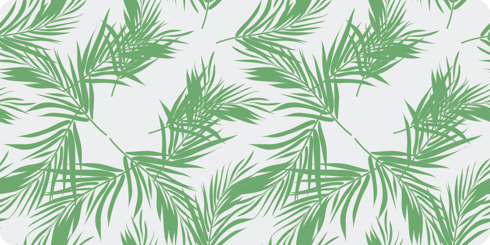 Palm leaves mint floral rug - TenStickers