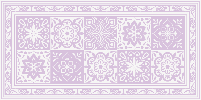 Azulejos hidráulicos color malva tile carpet - TenStickers