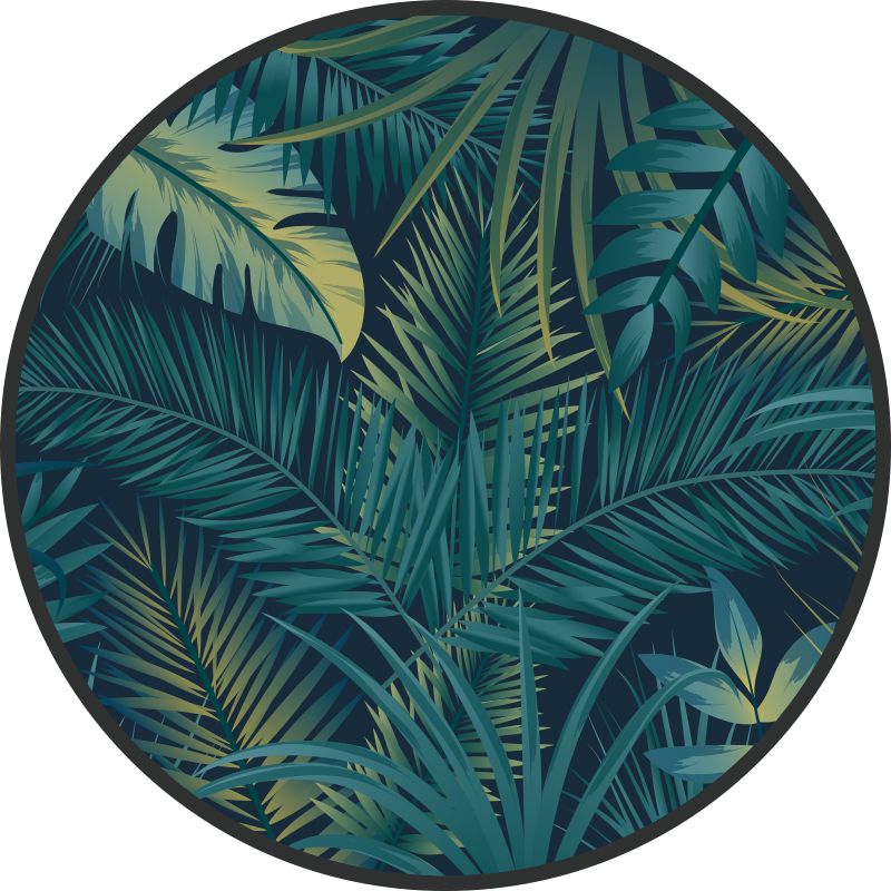 Tropical leaves vinyl rug - TenStickers