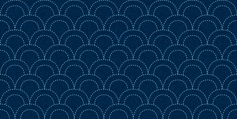 Scallop Pattern Depths geometric vinyl rug - TenStickers