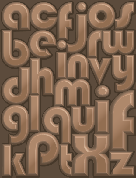 Chocolate Alphabet alphabet vinyl rug - TenStickers