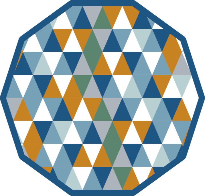 Geometric Octagon geometric vinyl rug - TenStickers