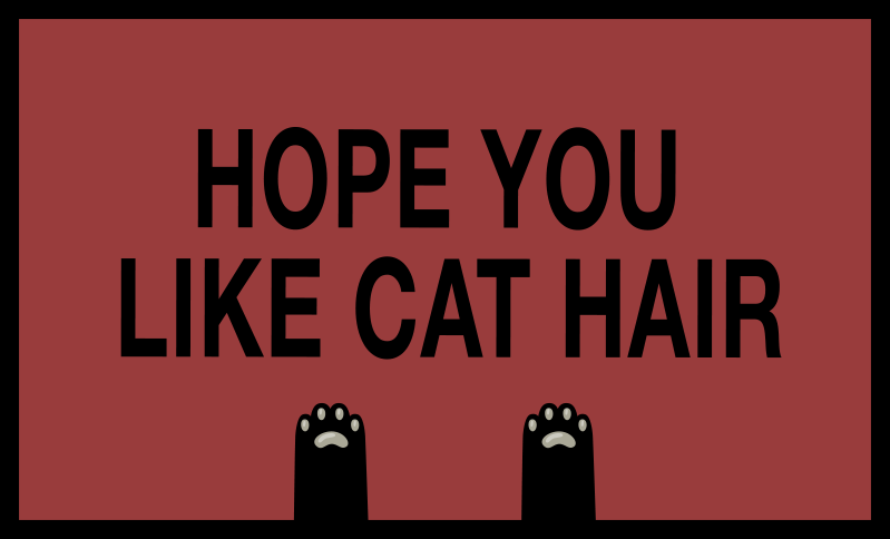 Cat Hair Humor custom rug - TenStickers