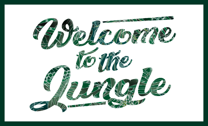 Jungle Welcome Phrase custom rug - TenStickers