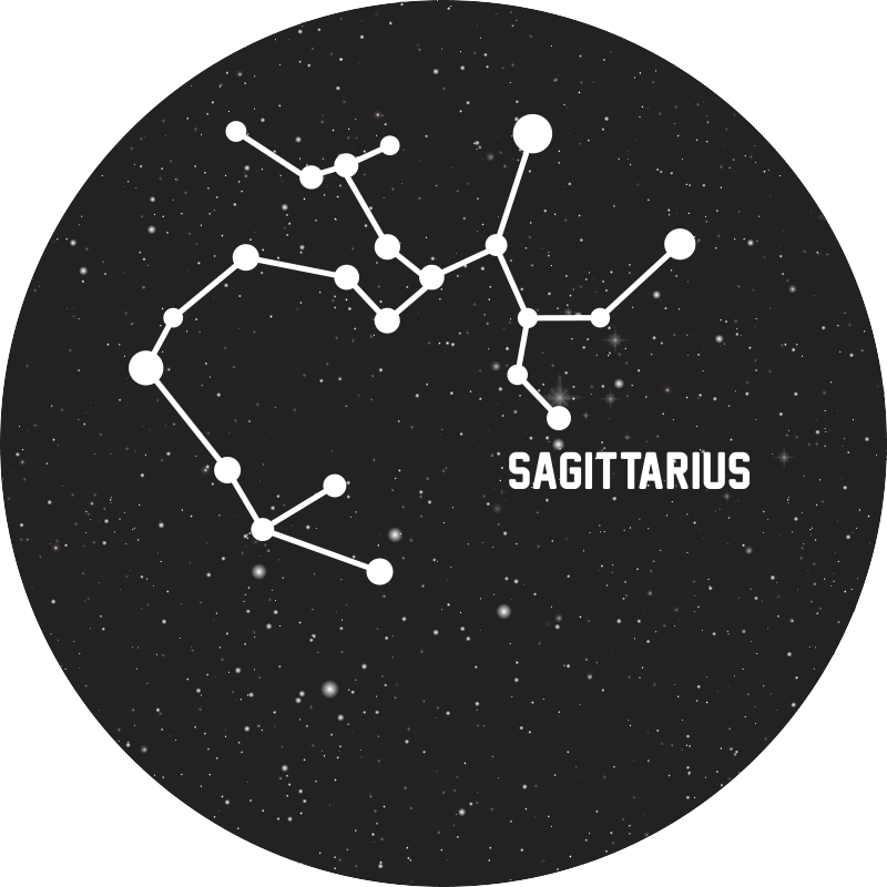 Sagittarius Constellation star vinyl rug - TenStickers