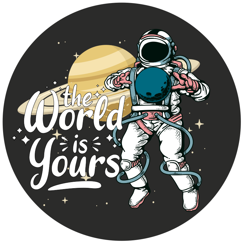 Space the world is yours modern rug - TenStickers
