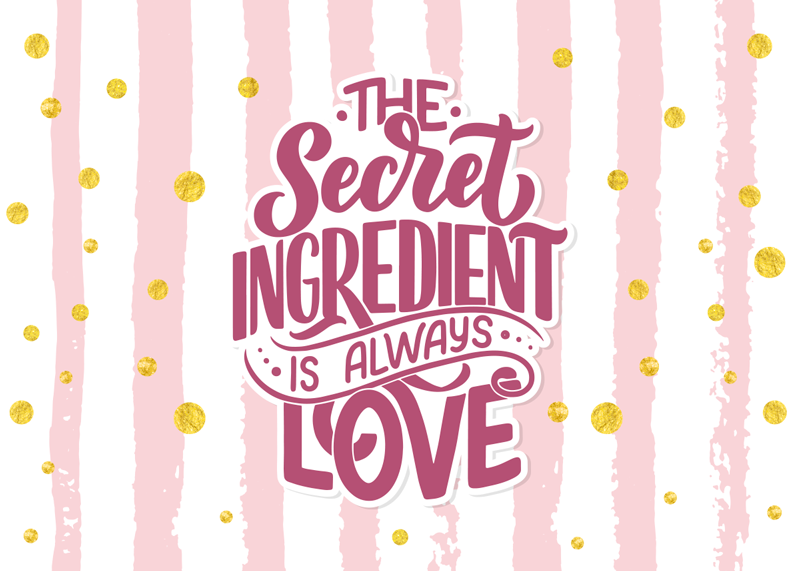 Secret Ingredient Love custom rug - TenStickers