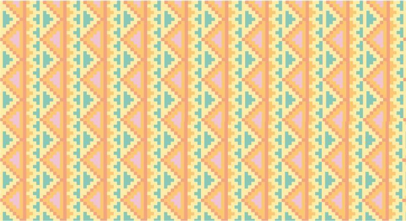 Tribal Patterned Decor geometric vinyl rug - TenStickers