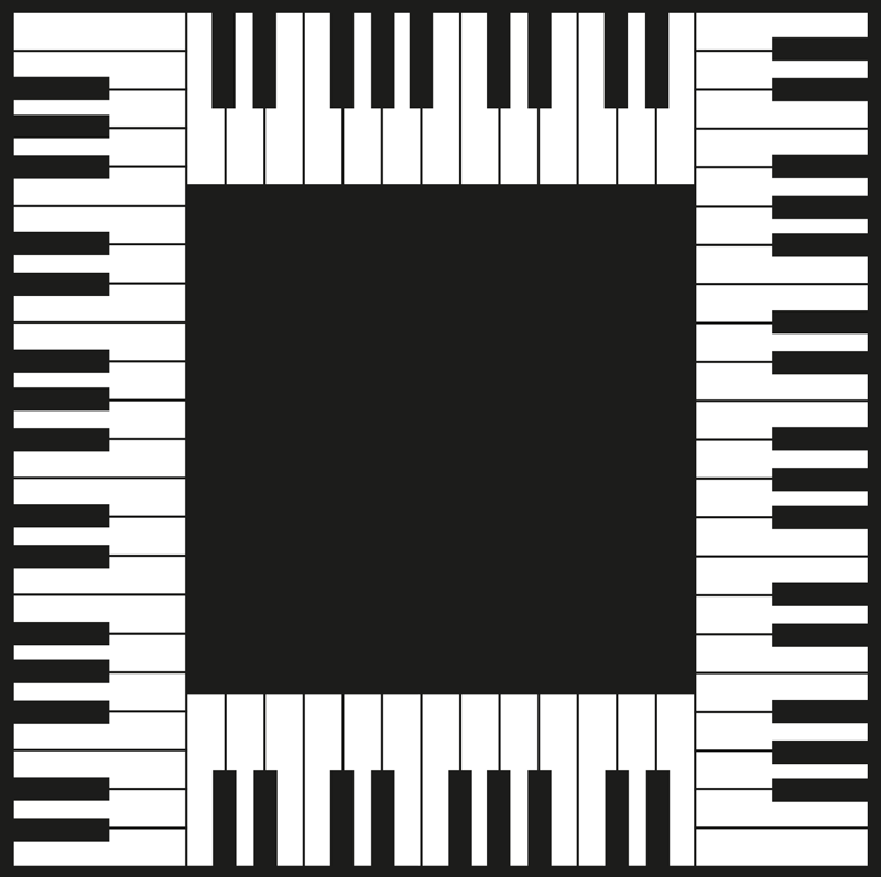 Vinyl rug kitchen piano modern rug - TenStickers