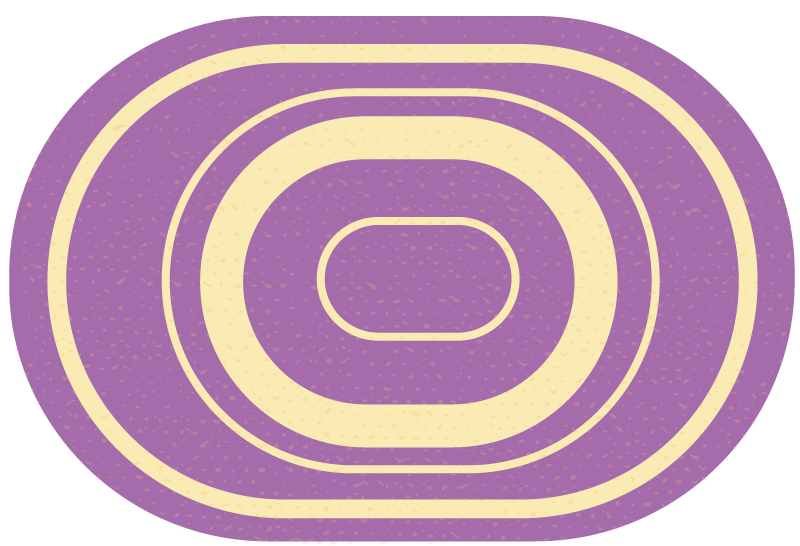Concentric Ellipses bathroom vinyl rug - TenStickers