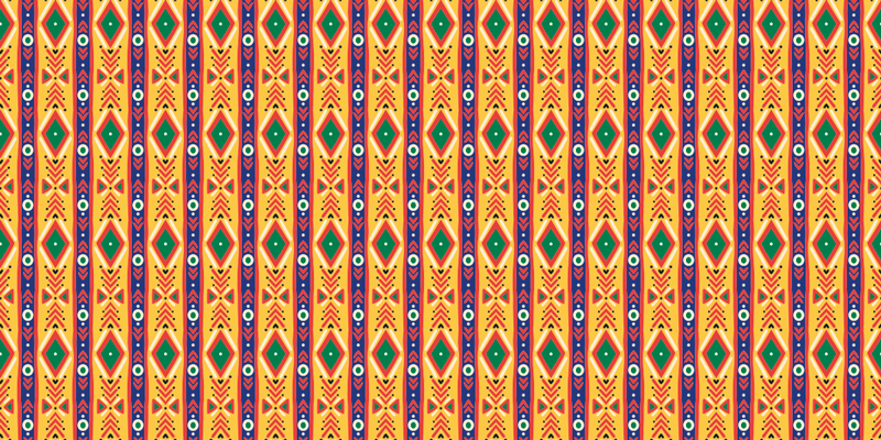Ethnic Motif Pattern ethnic vinyl rug - TenStickers