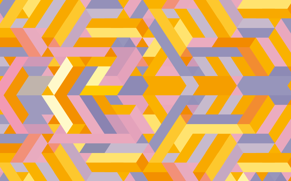 Geometric Pattern Overlap bathroom vinyl rug - TenStickers