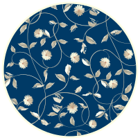 Botanical Bloom Pattern floral vinyl rug - TenStickers