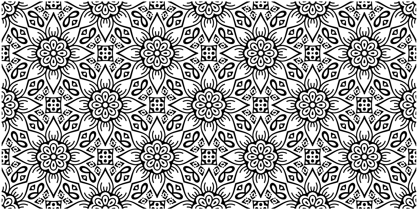 Botanical Motif mandala vinyl rug - TenStickers