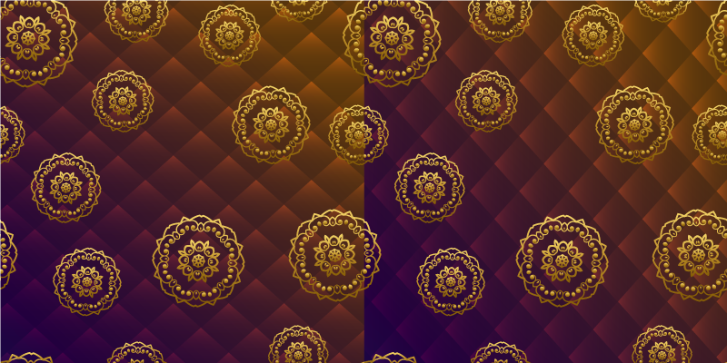 Mandala Motif Overlay mandala vinyl rug - TenStickers