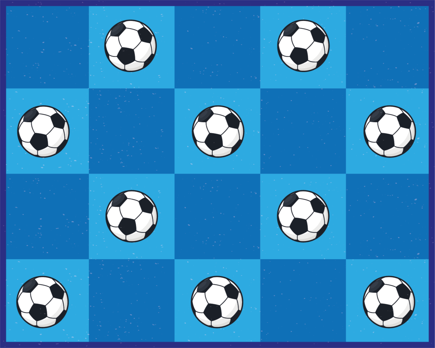 Football squares game mat - TenStickers