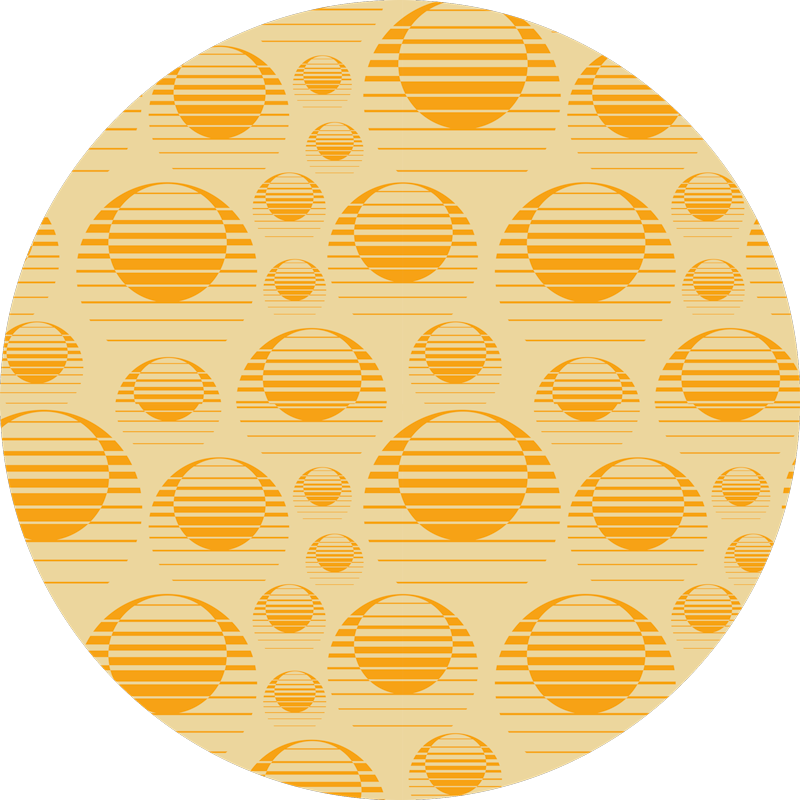 Circular Pattern dining room vinyl rug - TenStickers