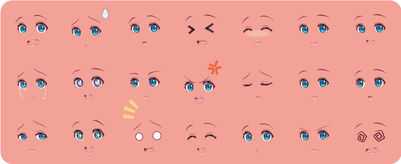 Emotive Faces Activity kids vinyl rug - TenStickers