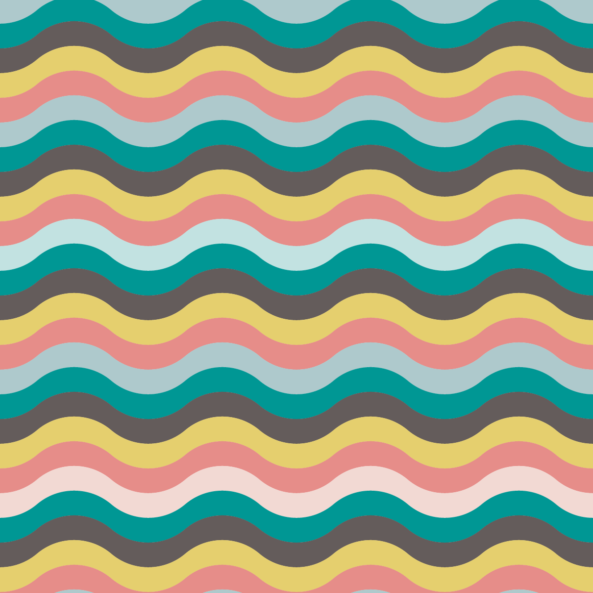 Wavy Striped Pattern striped vinyl rug - TenStickers