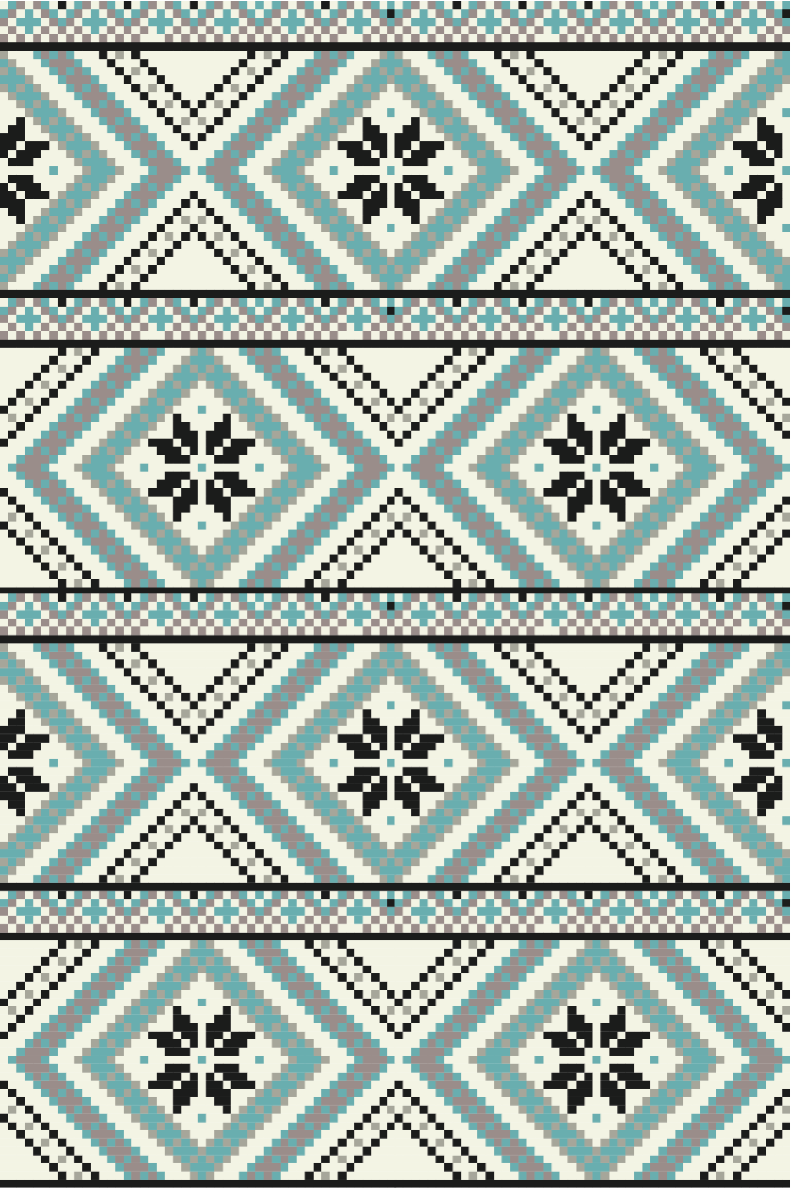 Geometric Tribal Pattern geometric vinyl rug - TenStickers