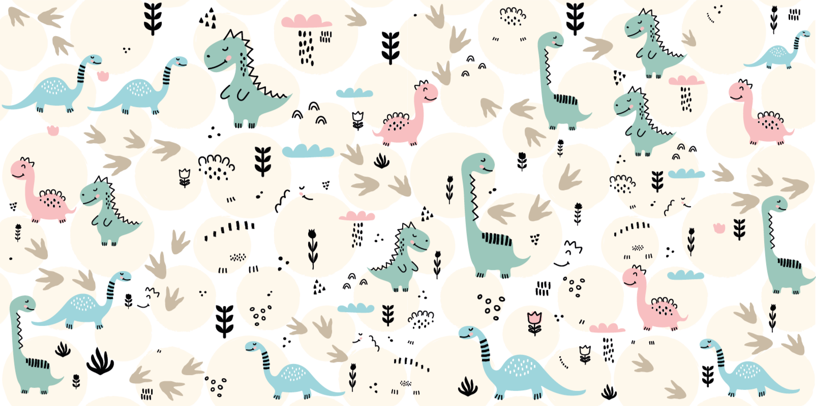 Dinosaur Playland nursery vinyl rug - TenStickers