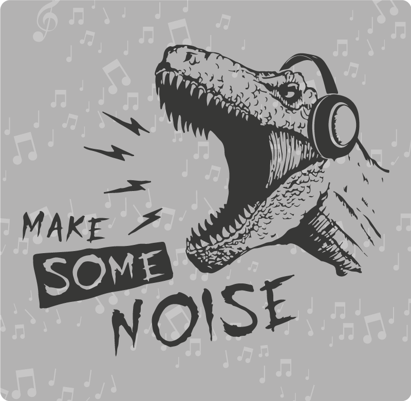 Dynamic Dinosaur Sound kids vinyl rug - TenStickers