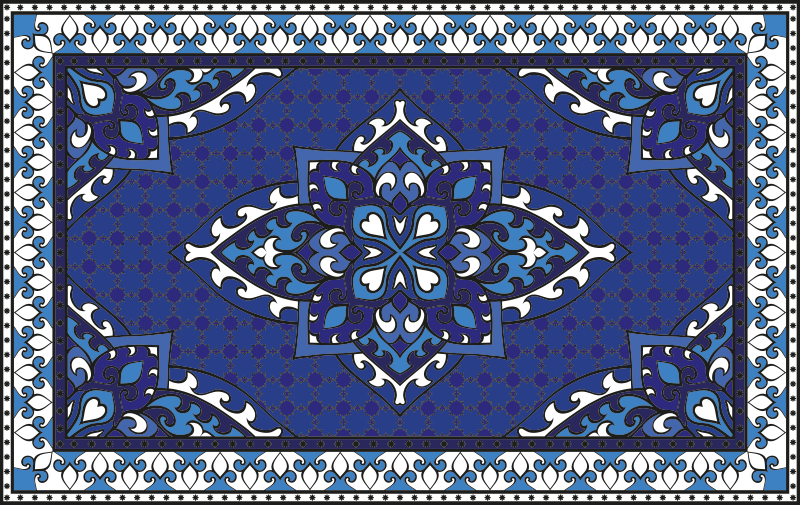Mosaic Symmetry mosaic vinyl rug - TenStickers