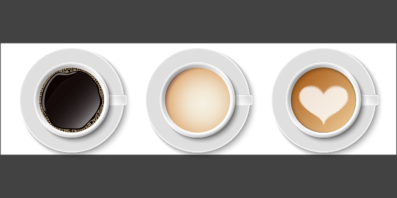 Coffee Cups Runner kitchen vinyl rug - TenStickers