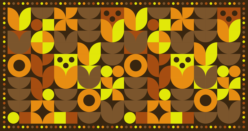 abstract 70s vintage carpet - TenStickers