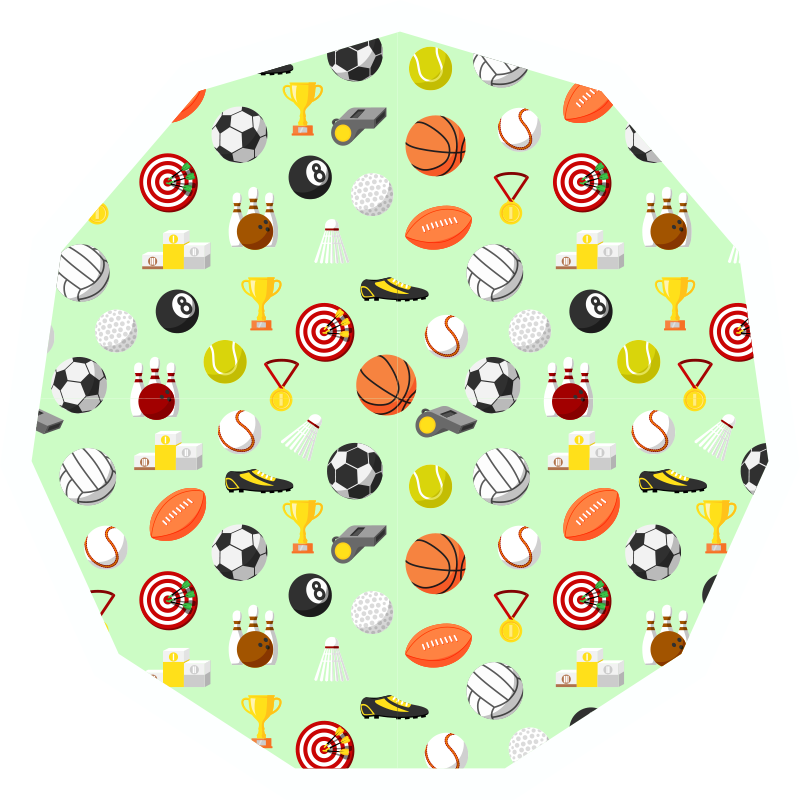 Sports Themed game vinyl rug - TenStickers
