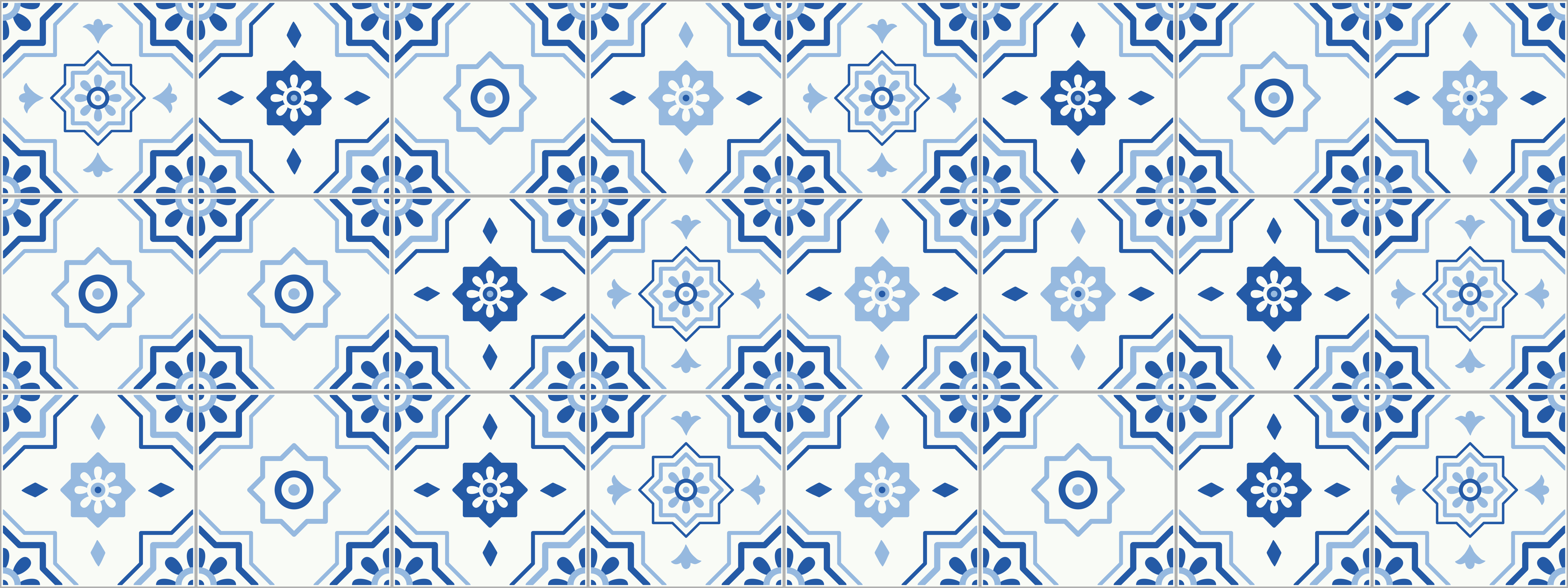 Geometric Tile Runner tile vinyl rug - TenStickers