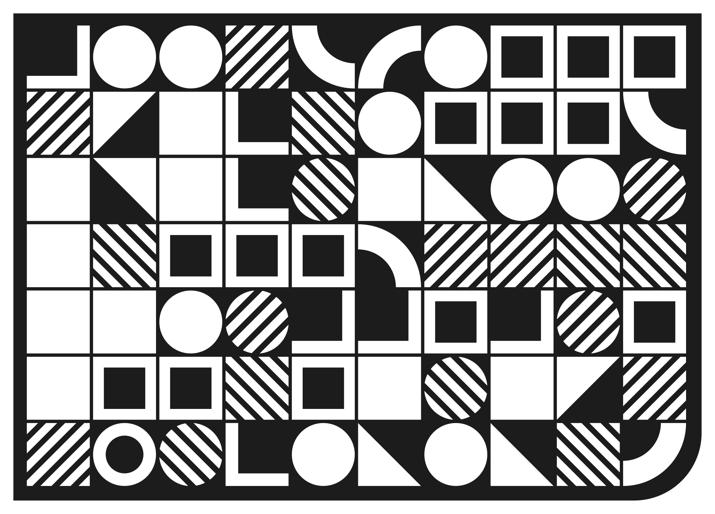 Geometric Shapes Balance geometric vinyl rug - TenStickers