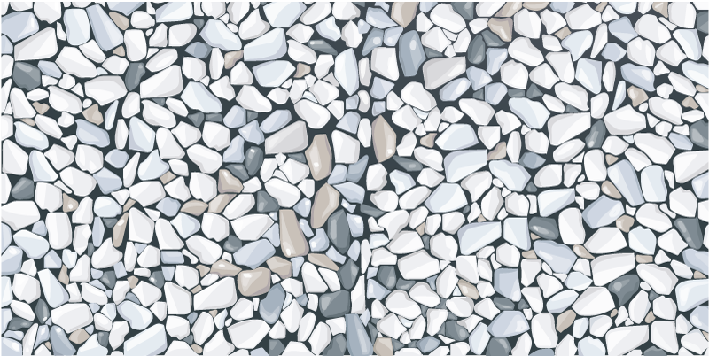 Pebble stone arrangement kitchen vinyl rug - TenStickers