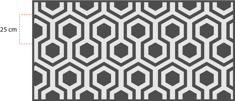 Hexagonal Patterns geometric vinyl rug - TenStickers