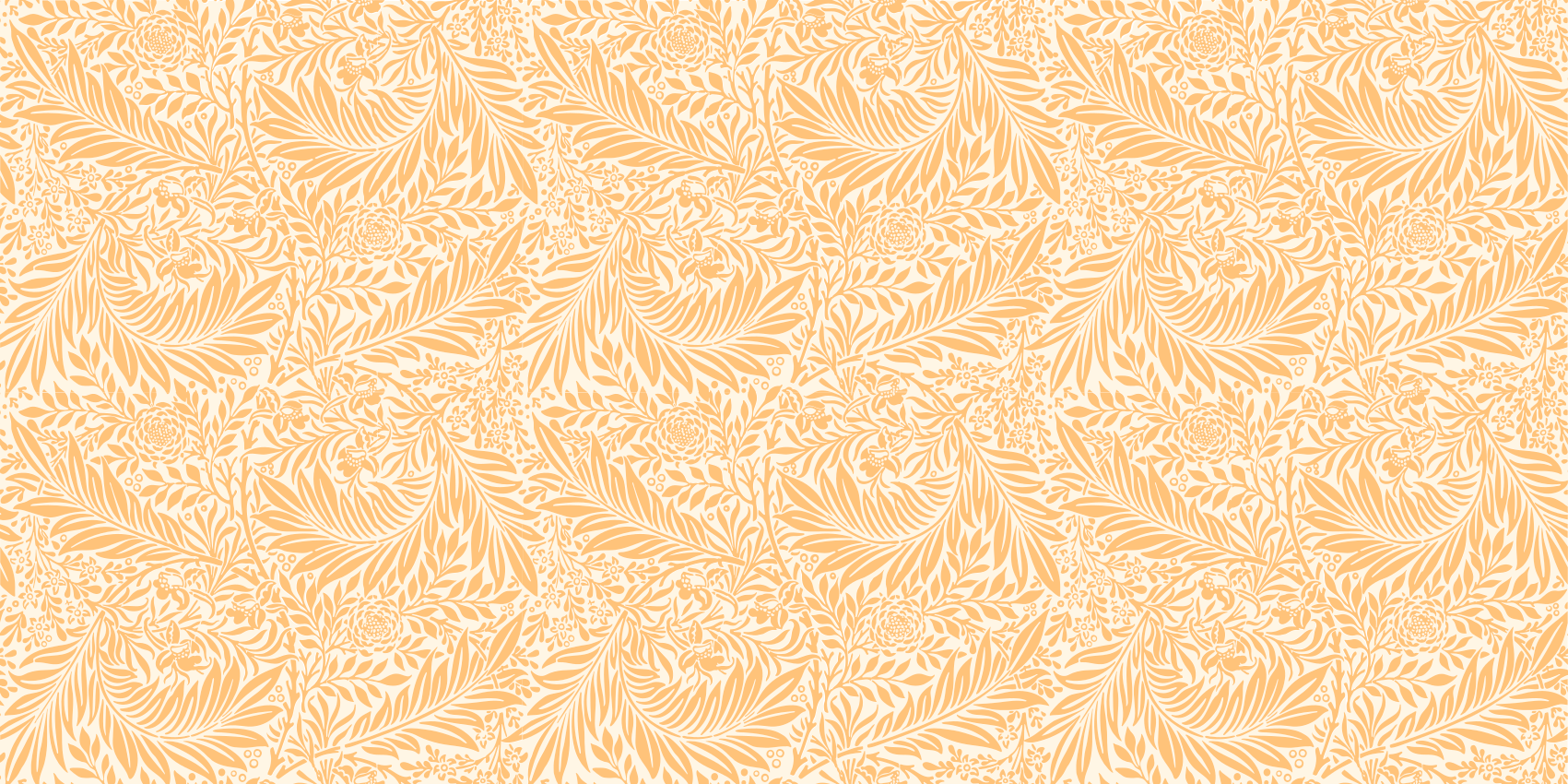 Lovely Orange Floral vinyl rug - TenStickers