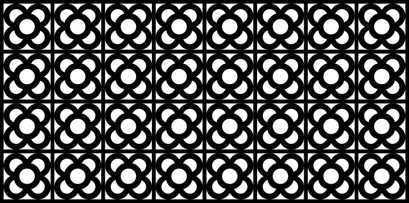 Circular Motifs geometric vinyl rug - TenStickers