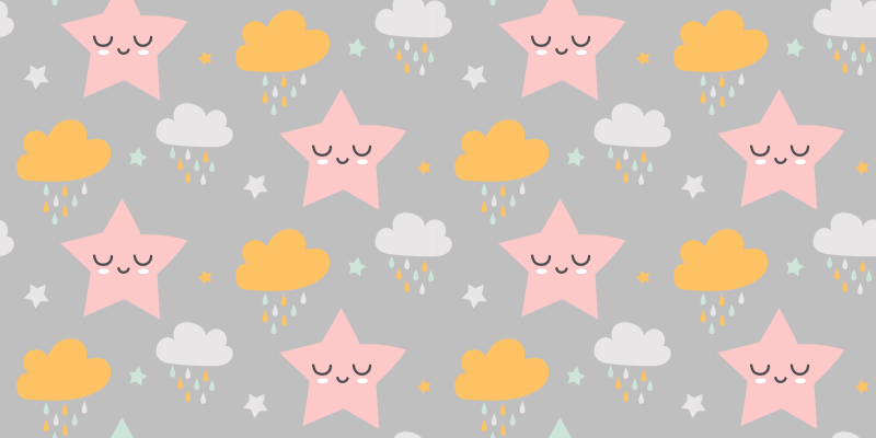 Dreamy Sky Pattern nursery vinyl rug - TenStickers
