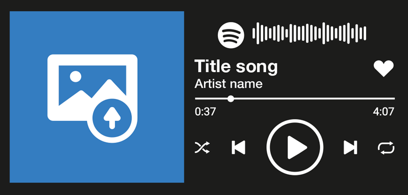 Spotify music with text and image customize mat - TenStickers